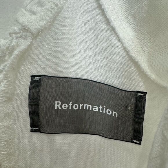 NWT RARE! Reformation White Linen Klara Dress - Picture 7 of 9